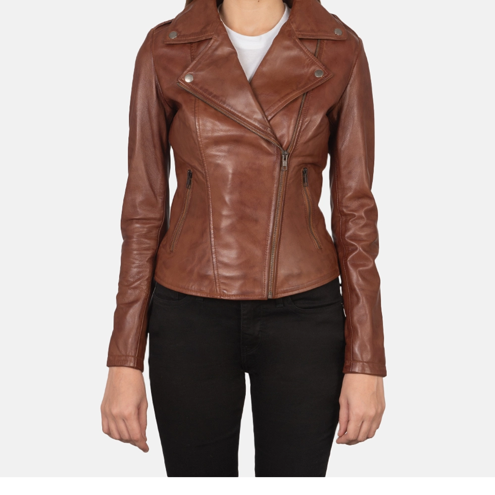 biker jacket, biker jacket women's, leather biker jacket brown, female motorcycle jacket, biker style leather jacket, vintage biker jacket womens, women's brown biker jacket, womens leather bike jackets, womens brown leather motorcycle jacket, motorbike leathers for women